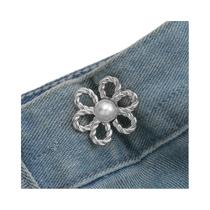 Fivelas De Metal Ajustáveis Em Forma De Flor, 2 Pares, Decoração Invisível Para Ajustar Calças E