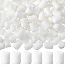 Fiwochic 100 peças de mini charms de marshmallow branco em resina Fiwochic 100 peças de mini charms de marshmallow branco em resina