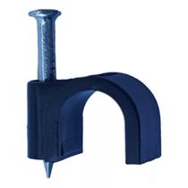 Fixa Cabo 7mm Rg59 Preto Acabamento Parede Pacote 200 Unid