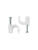 Fixa Fio Evus C-105 Rg6 8Mm Branco 100Un.
