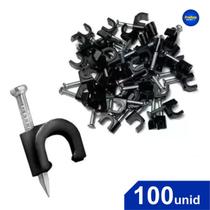 Fixa Fio Miguelão Fixa Cabo 100un 7mm Redondo Preto