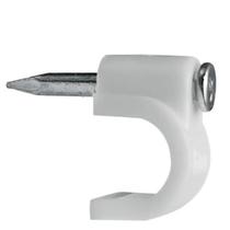 Fixa Fio Miguelao P/ Cabo Coaxial 6mm Com Prego 20 Unidades