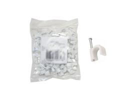 Fixa Fio P/Cabo C/Prego Aco Br 08Mm 100 Pcs