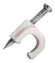 Fixa Fio Reforçado Prego Grosso 6mm Branco