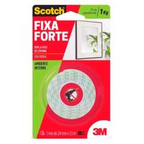 Fixa Forte Espuma Ambiente Interno Suporta até 1Kg 15cm 24mm X 1,5 Metros 3M Aplicação Fácil e Rapido Fixa Forte Espuma Ambiente Interno Suporta até 1Kg 15cm 24mm X 1,5 Metros 3M Aplicação Fácil e Rapido