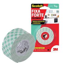 Fixa Forte Espuma Cozinha Suporta até 1kg 15cm 24mm X 1,5 Metros 3M Aplicação Fácil e Rapido