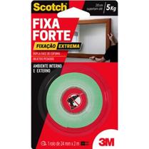 FIXA FORTE EXTREME 24MM X 2M 3M Praticidade Adesivo Fixação