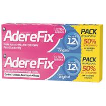 Fixador Aderefix Creme Original 40g Pack 50% Na Segunda Unidade
