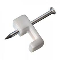 Fixador Cabo Fio Retangular 6mm Parede Pct De 50 Unds Br - Decorlux