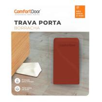 Fixador Calço Trava Porta Borracha Comfortdoor Marrom Escuro