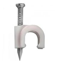 fixador de cabo para rg6 branco sfor 100 unidades