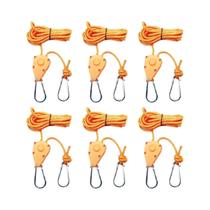 Fixador De Corda Refletivo Para Tenda, 6 Peças, 4mm, Fivela Fixa, Polia, Tensionador, Suportes De