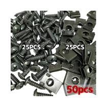 Fixador De Parafuso Metálico Anti-Ferrugem Para Carros E Motocicletas, Clipe Em U, Fivela De Folha