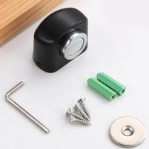 Fixador De Porta Magnético Com Imã Para Piso Preto RE165 Snel Home Fixador De Porta Magnético Com Imã Para Piso Preto RE165 Snel Home