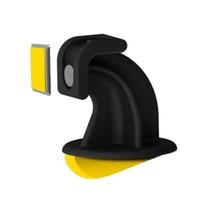 Fixador de porta pisoparede adesivo preto pla21103 impocom Fixador de porta pisoparede adesivo preto pla21103 impocom