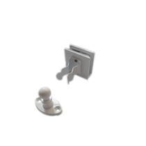 Fixador de pressão para porta pivotante de vidro temperado blindex Branco