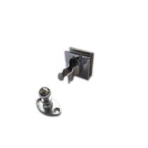 Fixador de pressão para porta pivotante de vidro temperado blindex Cromado