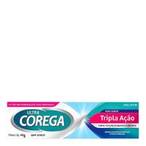 Fixador Dentadura Ultra Corega Creme Sem Sabor Tripla Ação
