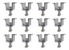 Fixador Grampo Intermediário Mid Para Placa Solar - 12 Peças Fixador Grampo Intermediário Mid Para Placa Solar - 12 Peças