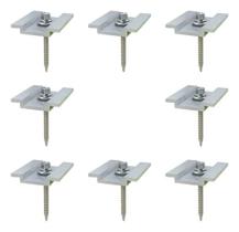 Fixador Grampo Mid Clamp Brocante P/ Painel Solar - 8 Peças