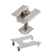 Fixador Grampo Middle Clamp Painel Solar Alumínio Kit 12 Unidades Grampo Intermediário em Alumínio Prisioneiro Central 30mm ~ 40mm Estrutura solar