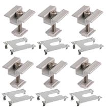 Fixador Grampo Middle Clamp Painel Solar Alumínio Kit 6 Unidades Grampo Intermediário em Alumínio Prisioneiro Central 30mm ~ 40mm Estrutura solar