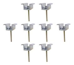 Fixador Grampo Middle Clamp Painel Solar Brocante - 8 Peças