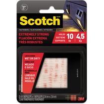 Fixador Hook Loop Scotch RFD7020 2,5x2,5 cm transparente