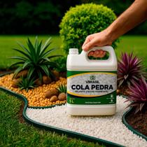 Fixador Líquido De Pedras 5 Litros Para Jardim E Calçamentos Selante Permeável Incolor Compactador De Solo Alta Re