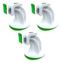 Fixador Trava Portas Magnético Adesivo Branco Prende Kit 3un Fixador Trava Portas Magnético Adesivo Branco Prende Kit 3un