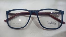 FK806_ Armação de Acetato Azul Aro quadrado com haste vermelha fina FK806_ Armação de Acetato Azul Aro quadrado com haste vermelha fina