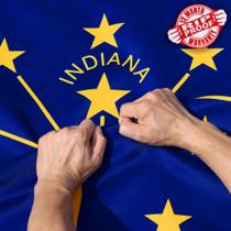 Flag Anley à prova de rasgos, dupla face, 3 camadas, Indiana, 90x150cm