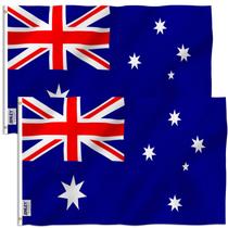 Flag Anley Australia 90x150 cm, poliéster, pacote com 2