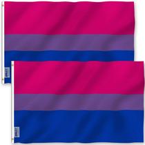 Flag Anley Bi Pride 90x150cm, poliéster, pacote com 2