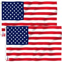 Flag Anley Fly Breeze American US, poliéster de 4 x 6 pés, pacote com 2