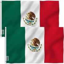 Flag Anley Fly Breeze Mexico 90x150cm, poliéster, pacote com 2