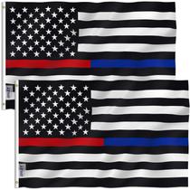 Flag Anley Thin Blue Line e Red Line USA 90x150cm - pacote com 2