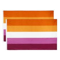 Flag FLAGLINK Lesbian Pride 90x150 cm pacote com 2 LGBT Rainbow