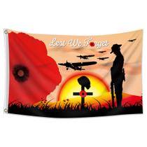 Flag Lest We Forget Memorial 150x90cm de poliéster premium Flag Lest We Forget Memorial 150x90cm de poliéster premium