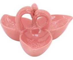 FLAMANT ADORNO 16x7x7cm CERÂMICA ROSA FLAMINGO