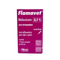 Flamavet Agener P/ Cães e Gatos 0,2% - 20ml Injetável