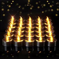 Flameless Tea Lights Amagic, 30 unidades, LED preto, operado por bateria
