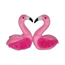 Flamingo De Pelúcia Rosa Acompanha 02 Flamingo