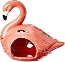 Flamingo Decorativo de Cerâmica Rosa Flamant Adorno 13x14cm - NH