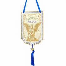 Flamula Oracao de Sao Miguel Arcanjo em MDF