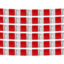 Flâmulas de enfeites metálicos Fringe Garland, 10 pés, vermelho, pacote com 6 Flâmulas de enfeites metálicos Fringe Garland, 10 pés, vermelho, pacote com 6