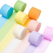 Flâmulas de papel crepom PartyWoo 8 rolos 200m para decoração