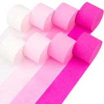 Flâmulas de Papel Crepom Rosa - Pacote com 8 Unidades - Captain Décor