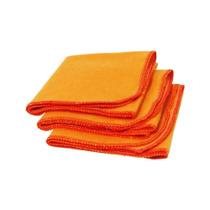 Flanela Multiuso 100% Algodão Laranja com 3 peças - panos para limpeza toalhas multifuncionalidade pratico - PANAMI