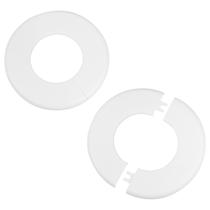 Flange bipartida para parede MroMax 64 mm em ABS branco, 2 peças Flange bipartida para parede MroMax 64 mm em ABS branco, 2 peças